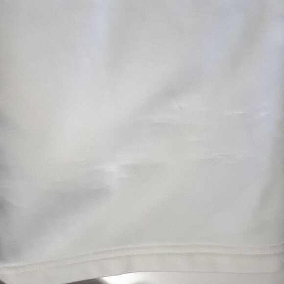 Preloved Puma white & contrasting blue grey wide leg cropped trackpants, L - Picture 12 of 12